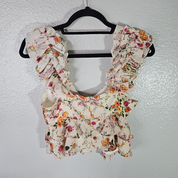 House of Harlow 1960 x REVOLVE Luella Top in Ivory Floral Size S - Picture 6 of 11